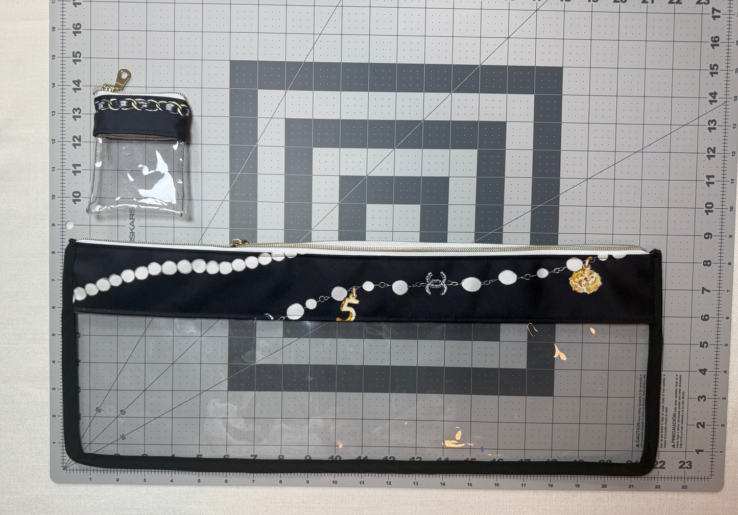 Pearl Chain Chanel Mahjong Bag and pouch