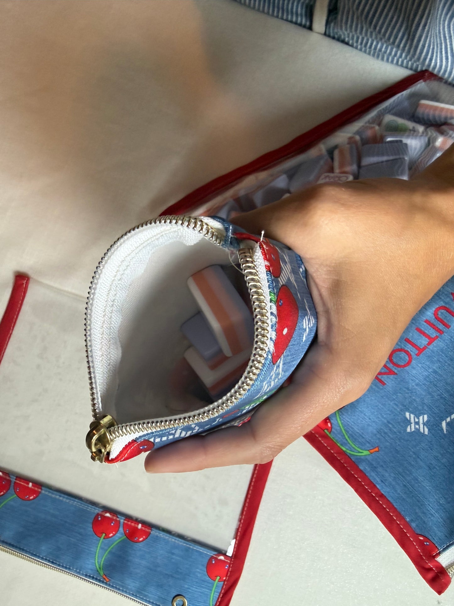 Louis Vuitton Cherry Mahjong Bag set