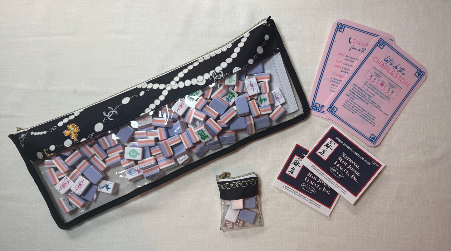 Pearl Chain Chanel Mahjong Bag and pouch