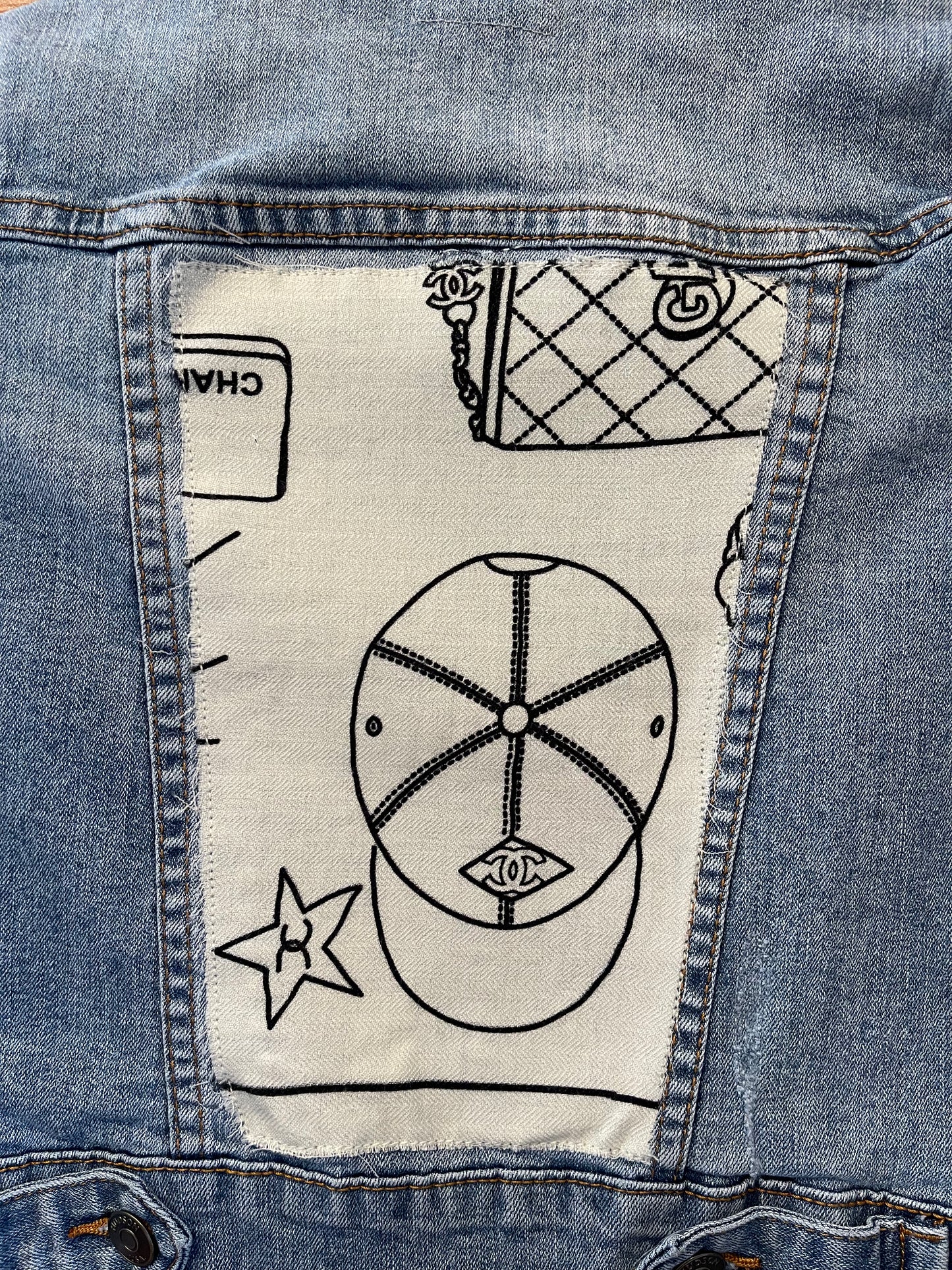 Kids Jean Jacket - Chanel Scarf