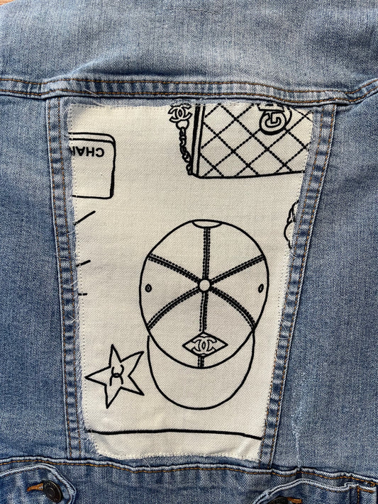 Kids Jean Jacket - Chanel Scarf